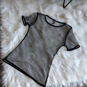 NWOT🖤Festival Mesh Black VS top